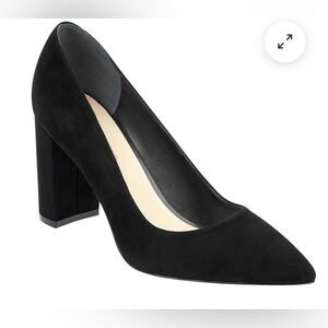 Marc Fisher black suede block heel  pumps